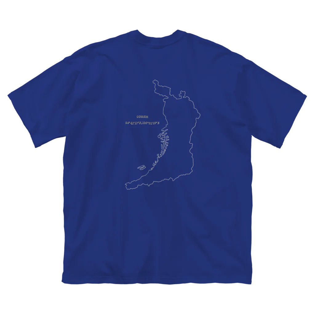 mutayuの大阪府の地図 ビッグシルエットTシャツ