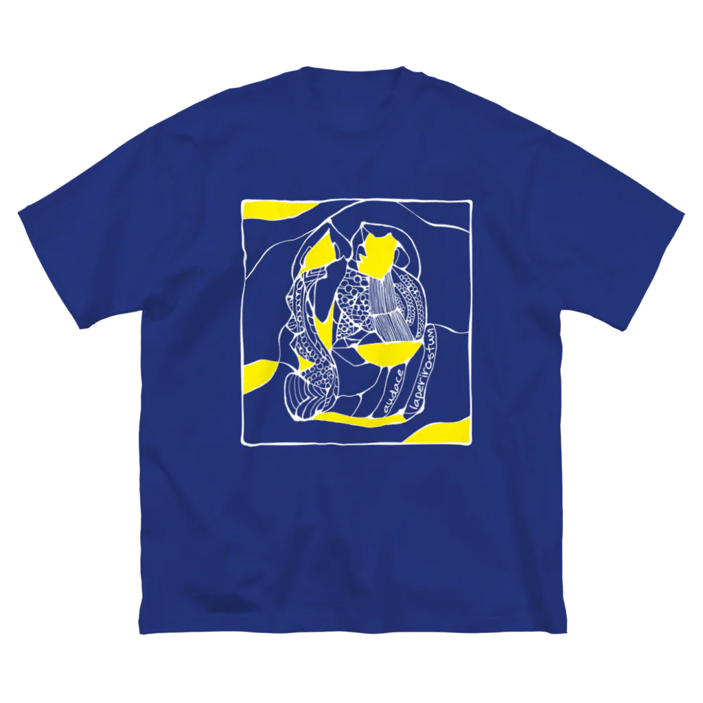 フクハラアキコの【audace × フクハラアキコ】laperirostum柄 ビッグシルエットTシャツ