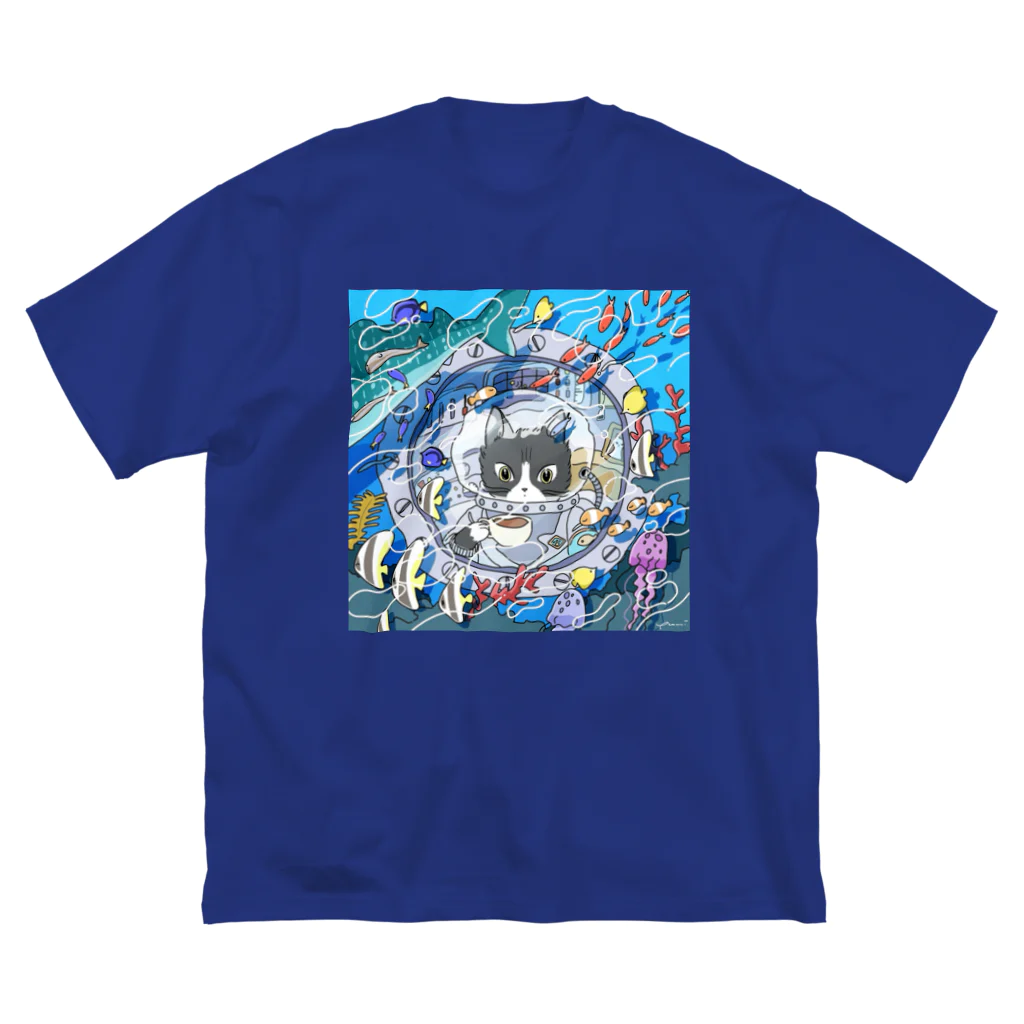 puni_catsのぷにキャット【海】 Big T-Shirt