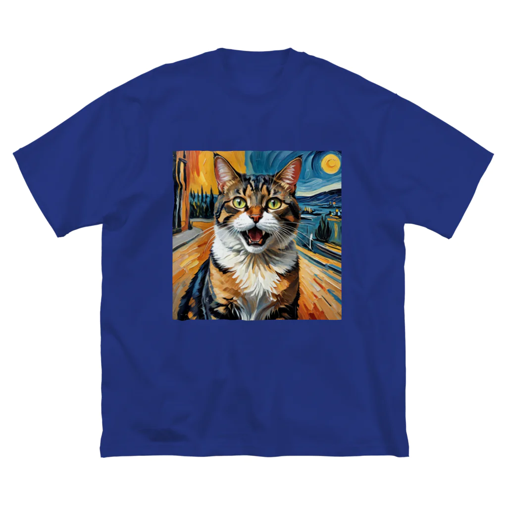 F2 Cat Design Shopのニャンコの叫 001 ビッグシルエットTシャツ