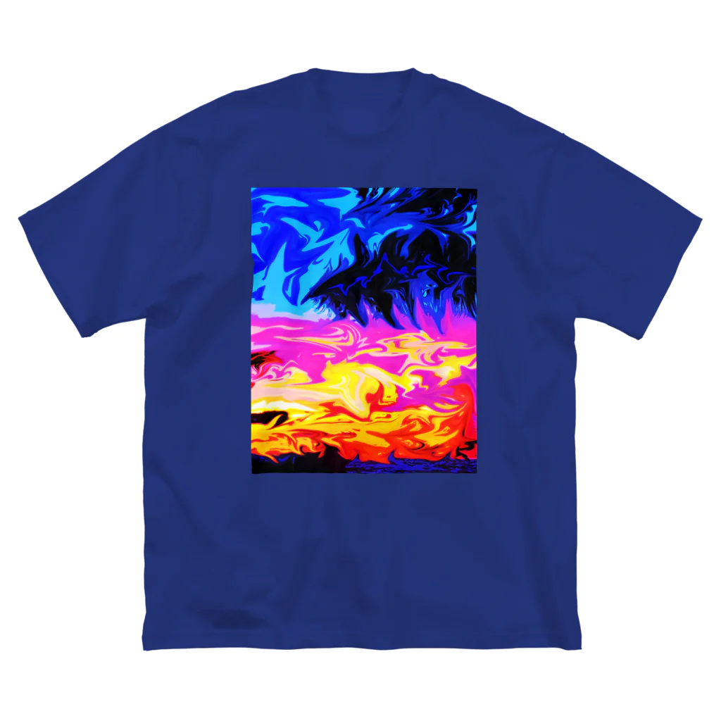 杠葉自由帳のSunset Big T-Shirt