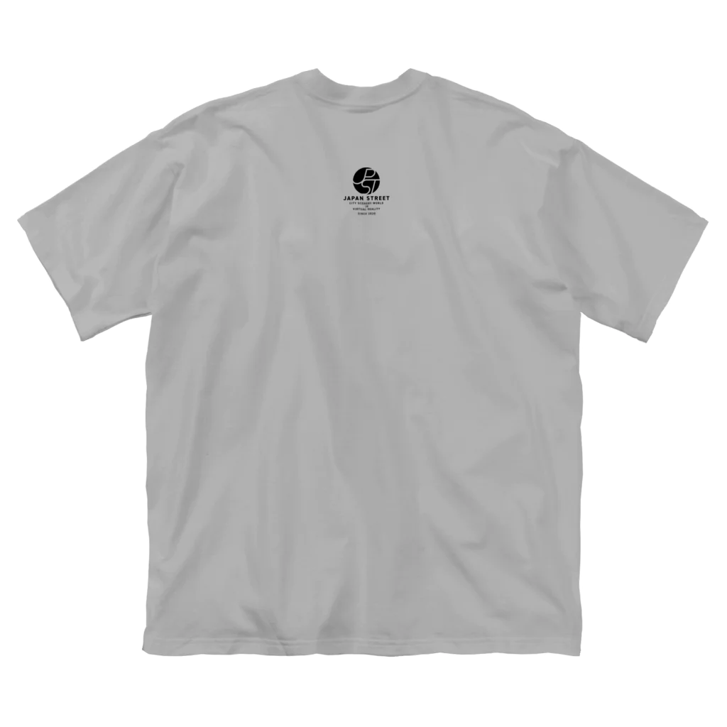 QUAYSIDESのJapan Street in VR / Black ビッグシルエットTシャツ