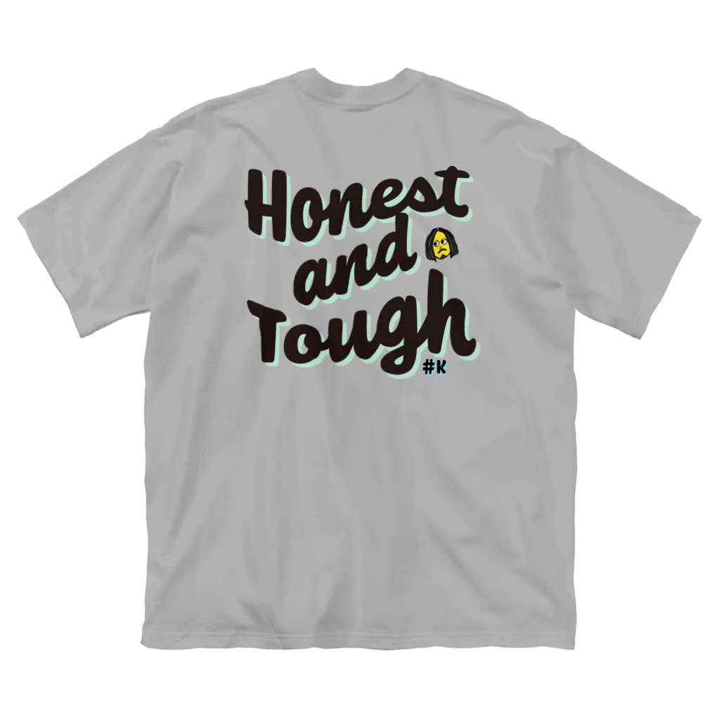 H.a.TのHonest and Tough Black × Blue ビッグシルエットTシャツ