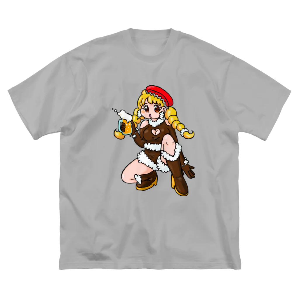 あやしいおばさん くろまめさんの○ュアアルコール（○ッピー） ビッグシルエットTシャツ