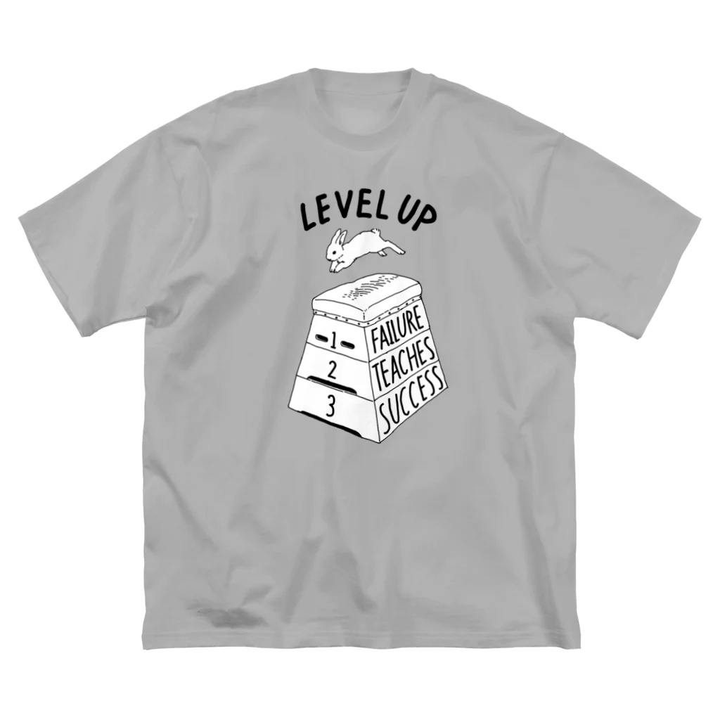 ねこぜもんのLEVEL UP FTS くろいロゴ Big T-Shirt