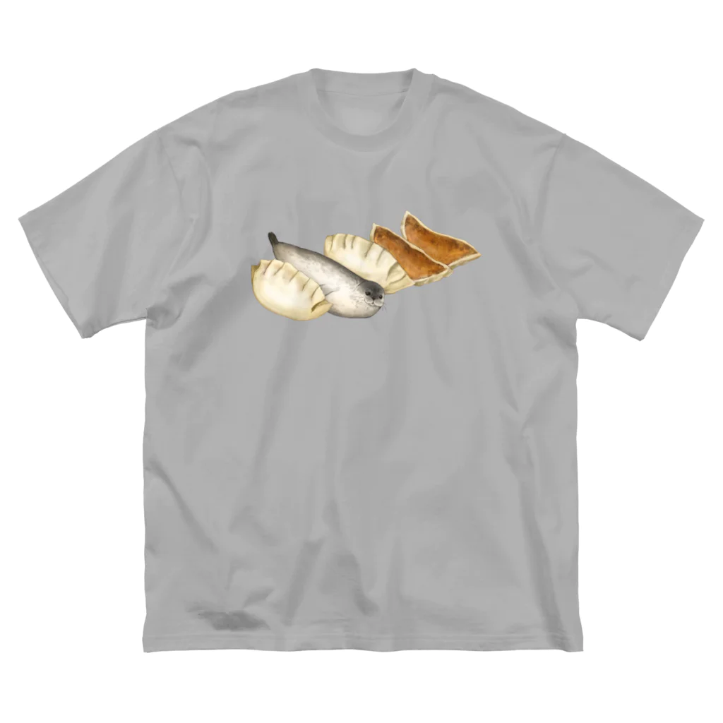Ralriruのアザラシ と 餃子 ビッグシルエットTシャツ
