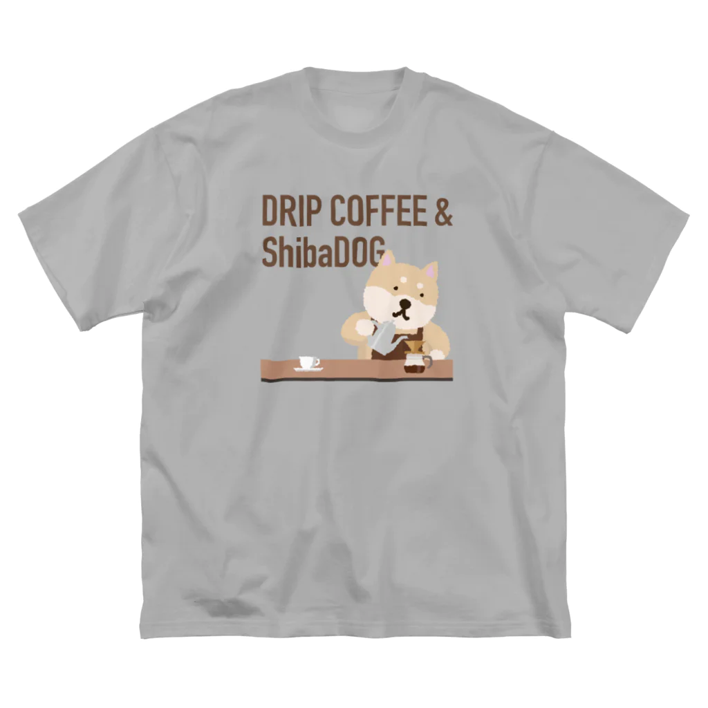 しばじるしデザインのDRIP COFFEE & ShibaDOG Big T-Shirt