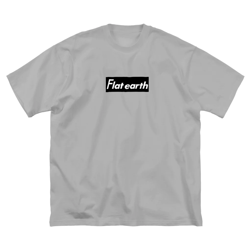 Mappila SHOPのFlatearth Box Logo (BLACK) フラットアース ボックスロゴ(ブラック) ビッグシルエットTシャツ