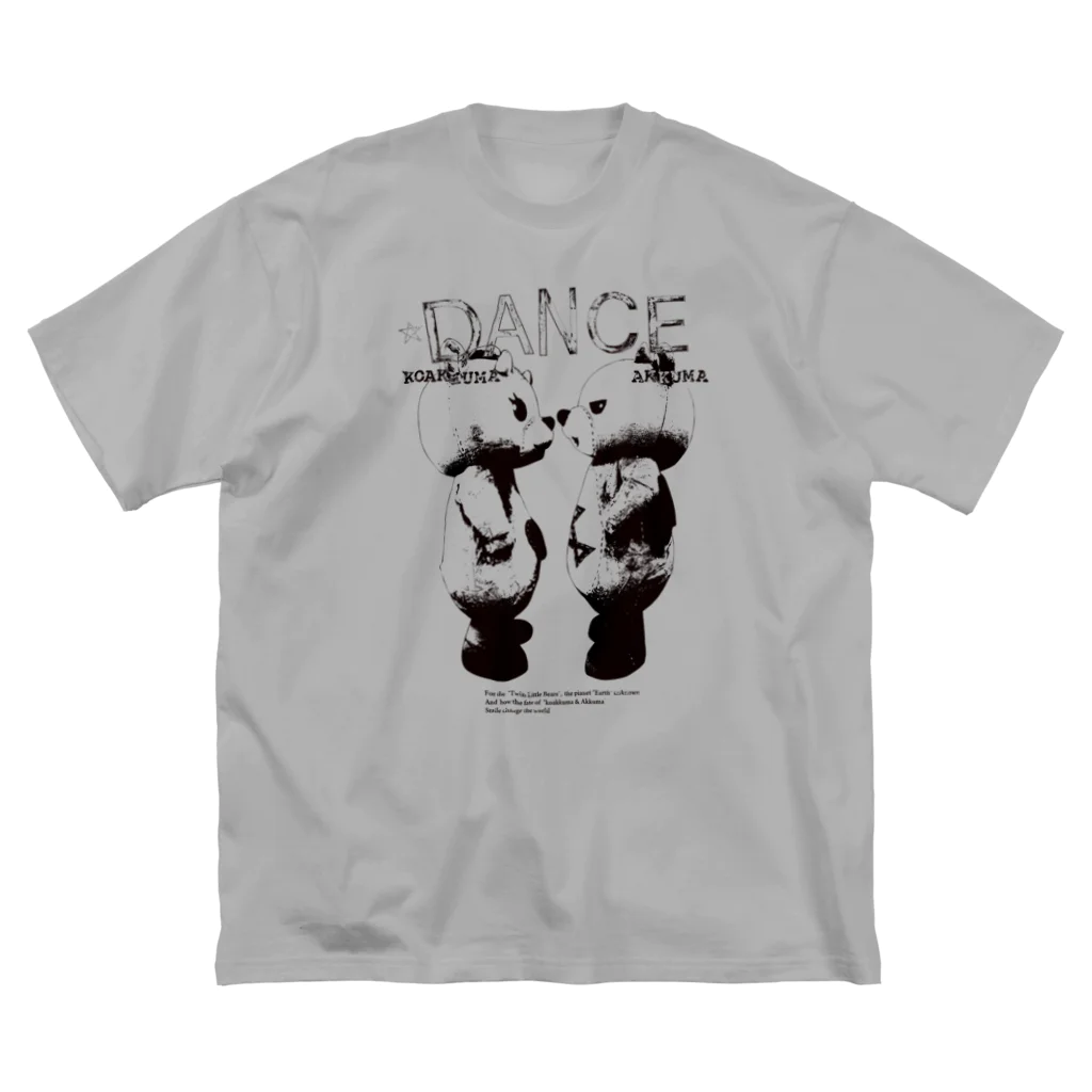 KOAKKUMAandAKKUMAのDANCE black ビッグシルエットTシャツ