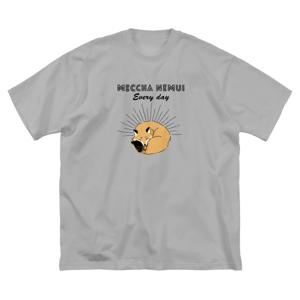 Meccha Nemui きつね 屋台 Uruka Uruka のビッグシルエットtシャツ通販 Suzuri スズリ