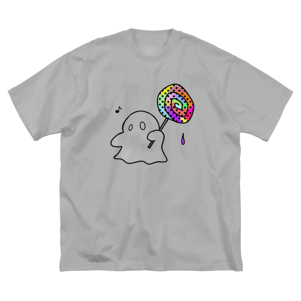 ナオ / CandyLip店のキャンディもらった幽霊さん ビッグシルエットTシャツ