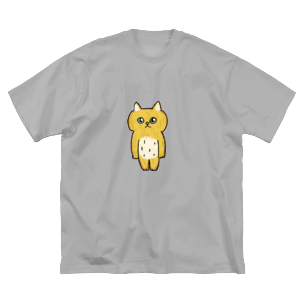 yuuhiのおみせのシュールなネコ ビッグシルエットTシャツ