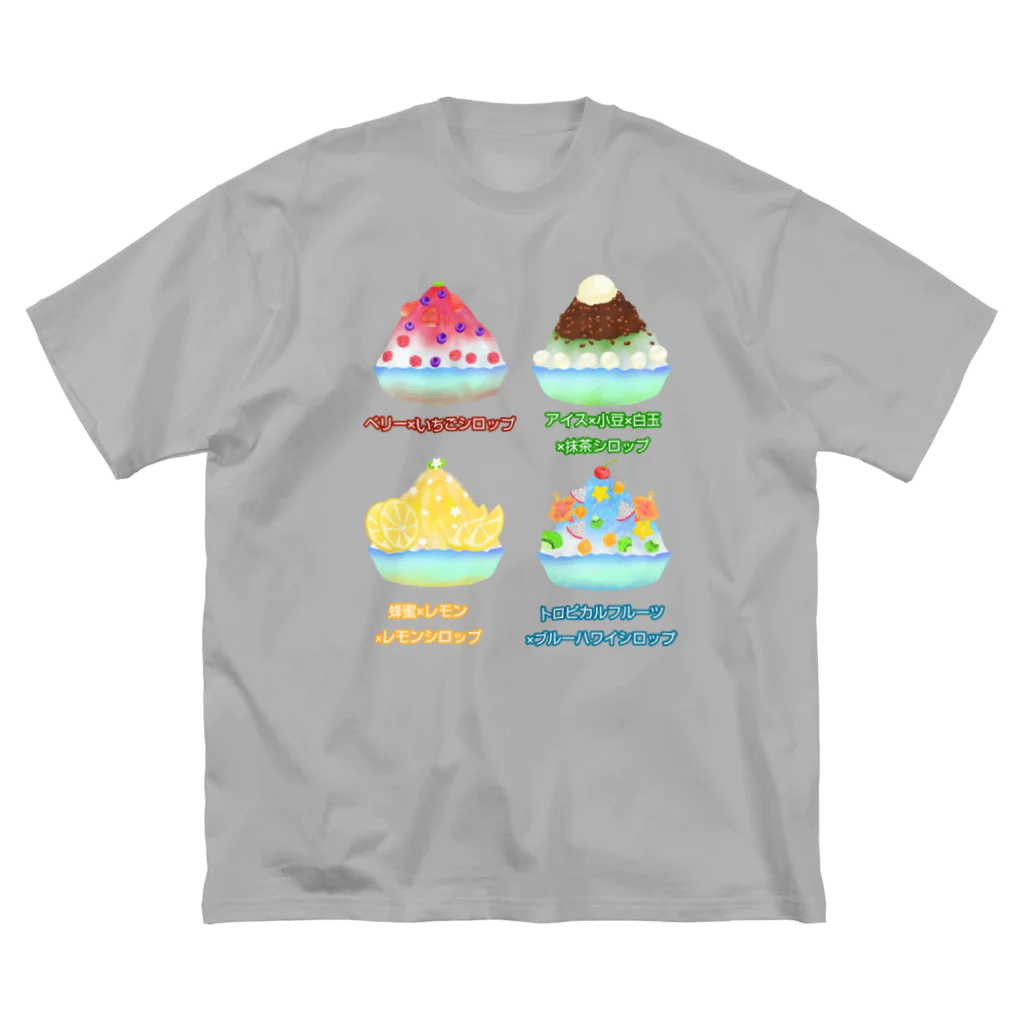 Lily bird（リリーバード）のかき氷4種類 ビッグシルエットTシャツ