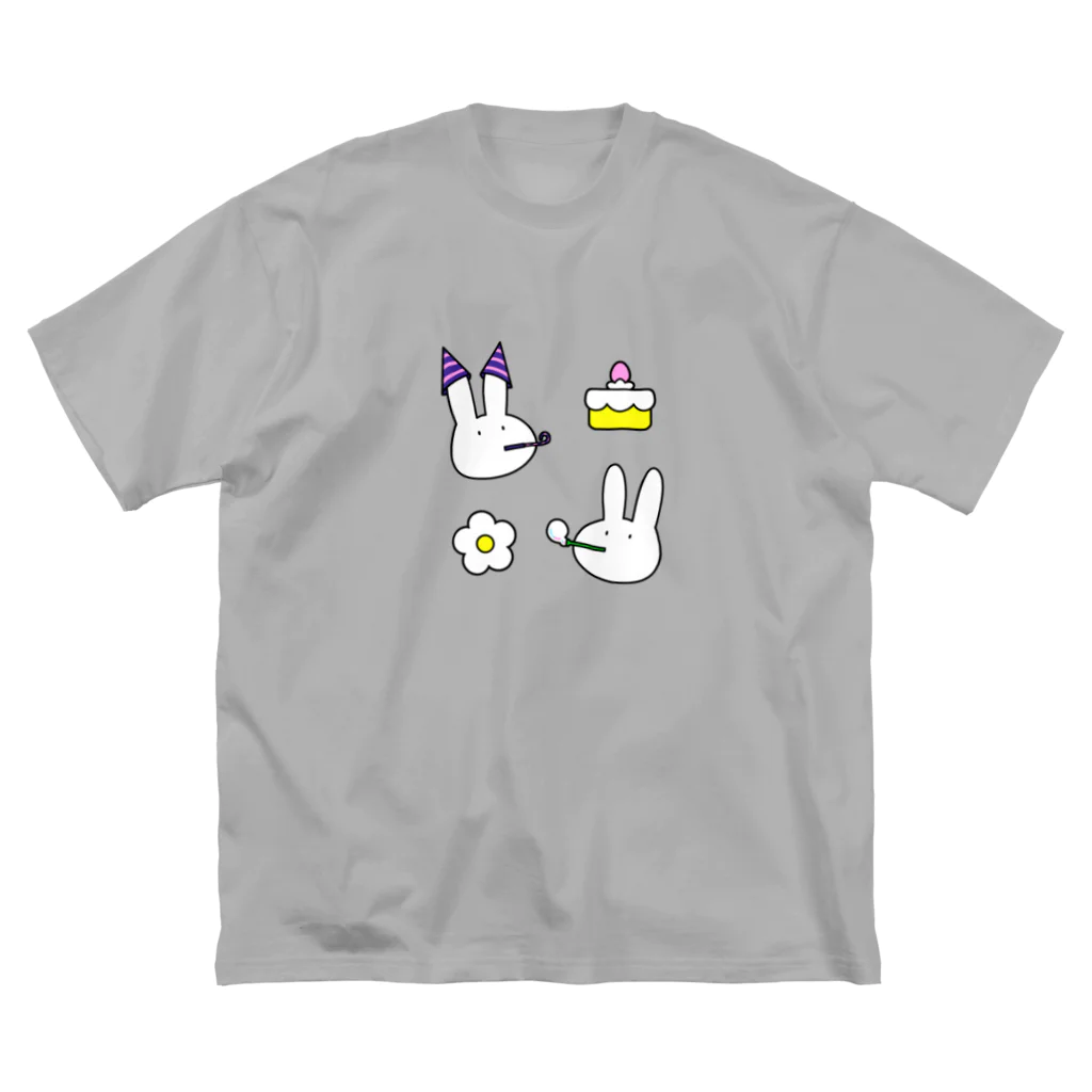 soratoのパーティーうさぎ ビッグシルエットTシャツ