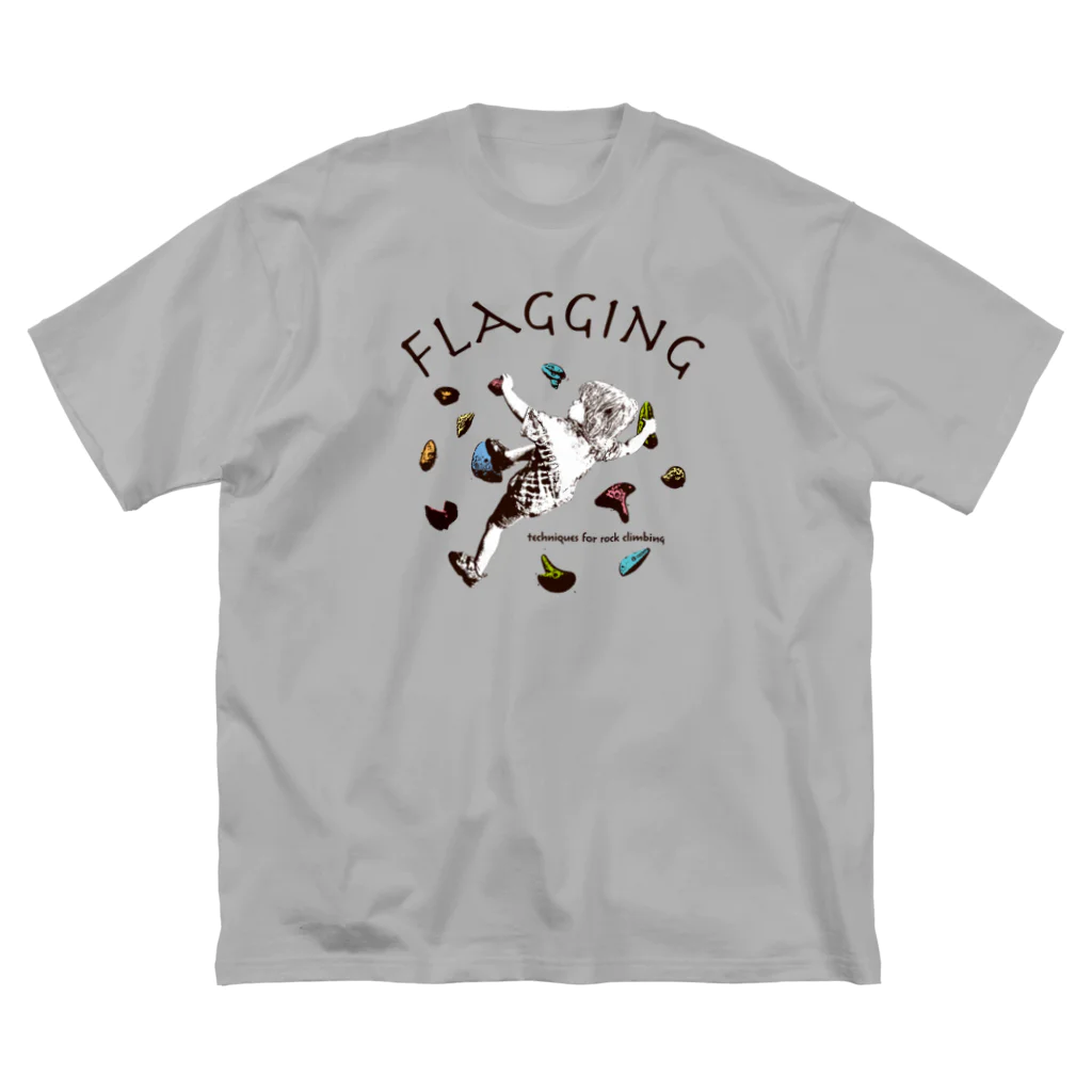 HIGEQLOのclimbing move flagging ビッグシルエットTシャツ