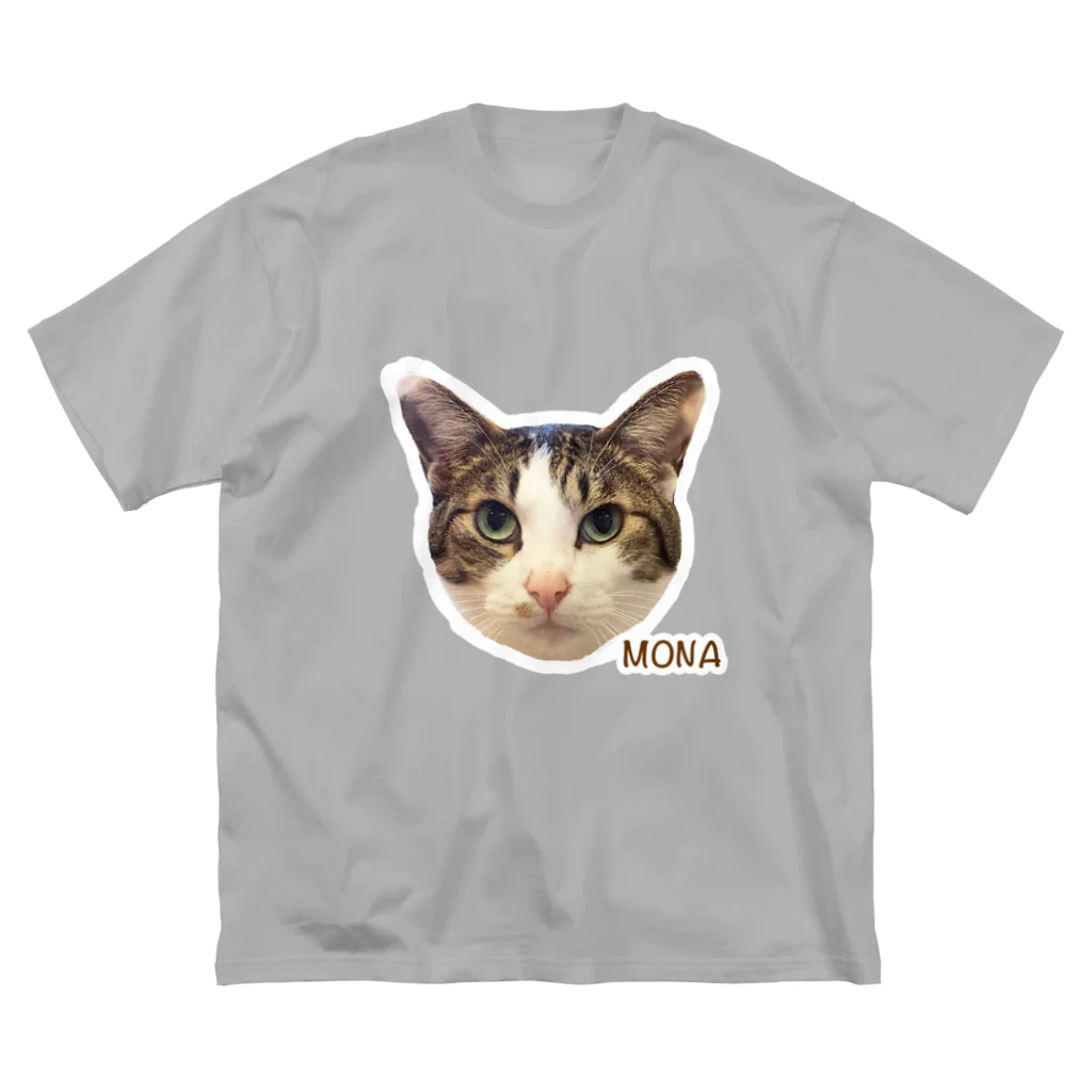 猫カフェ ぶぅたんグッズショップの絵文字モナくん ビッグシルエットTシャツ