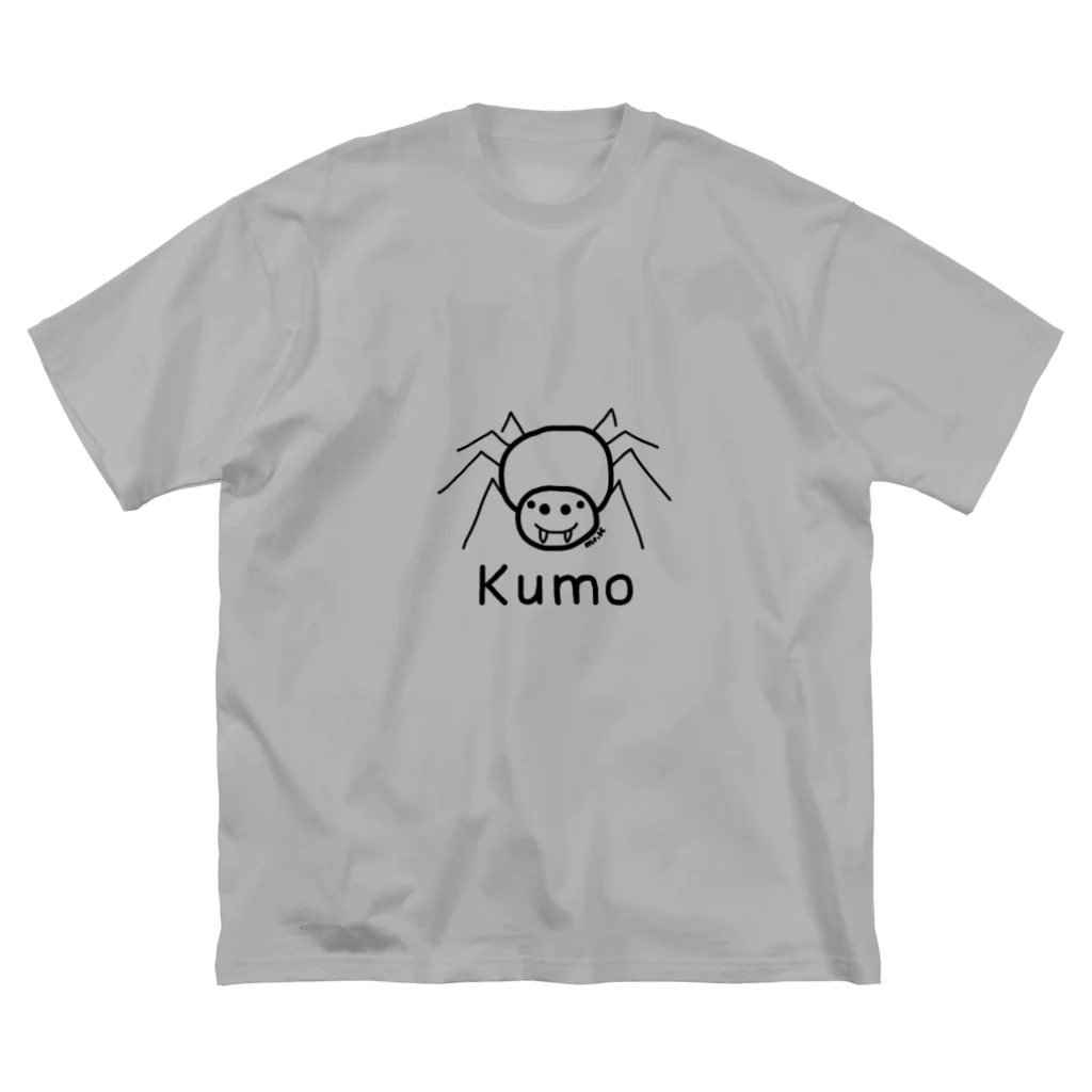 MrKShirtsのKumo (クモ) 黒デザイン ビッグシルエットTシャツ