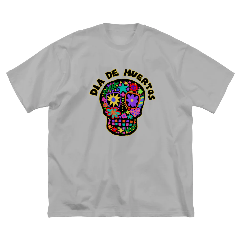 sandy-mのメキシコ風ドクロ Dia de muertos ビッグシルエットTシャツ