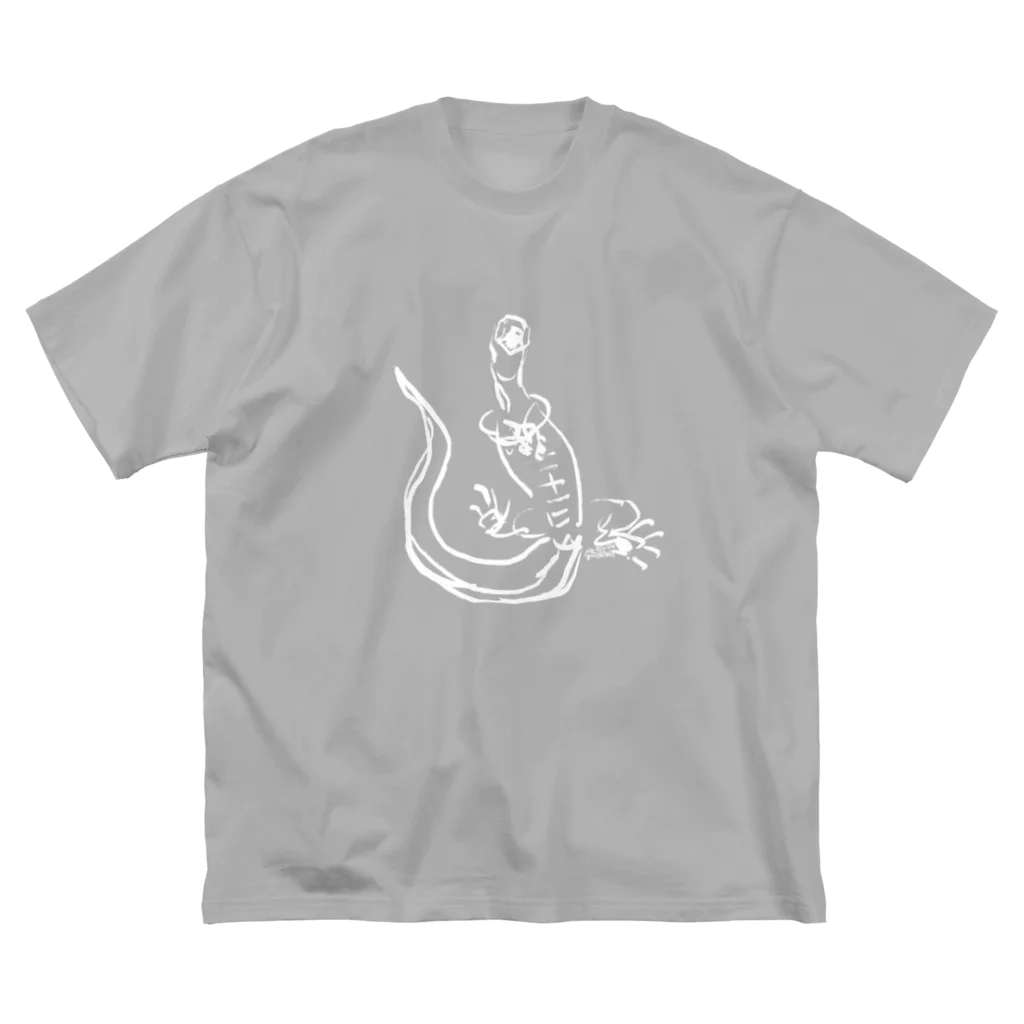 Villiamの【白】ヘソ天オオトカゲ / HESOTEN VARANUS ビッグシルエットTシャツ