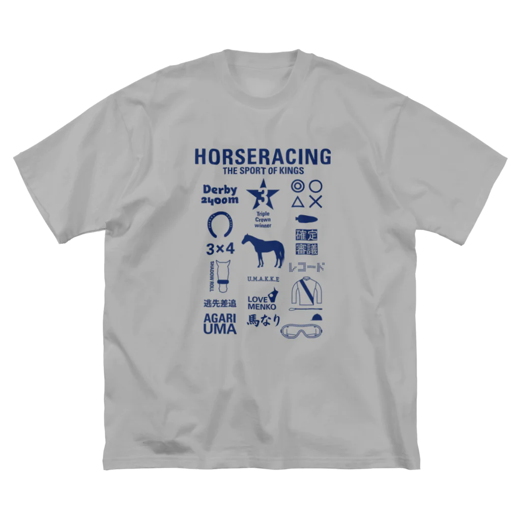 KAWAGOE GRAPHICSのHORSERACING GRAPHICS 紺 Big T-Shirt