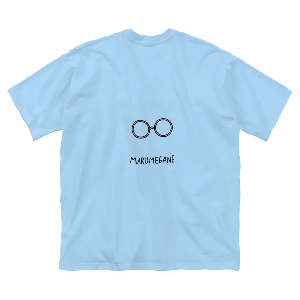 とある丸眼鏡の描き散らしのMARUMEGANE_透明 ビッグシルエットTシャツ