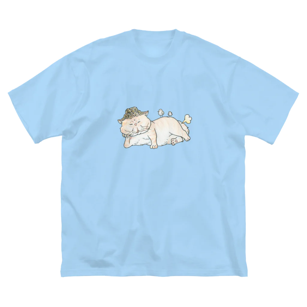 猫神神社の仏ニャン ビッグシルエットTシャツ