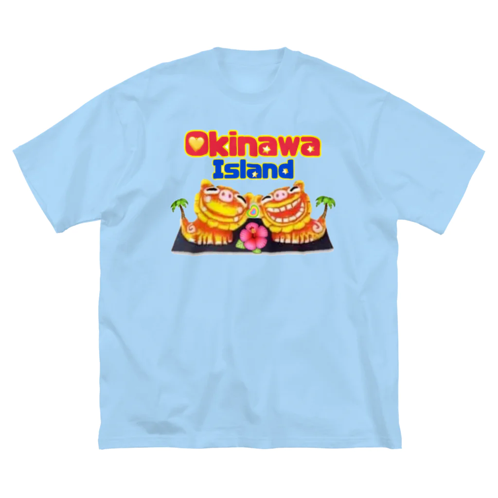 沖縄大好きシーサーちゃんの沖縄🌴アイランド ビッグシルエットTシャツ