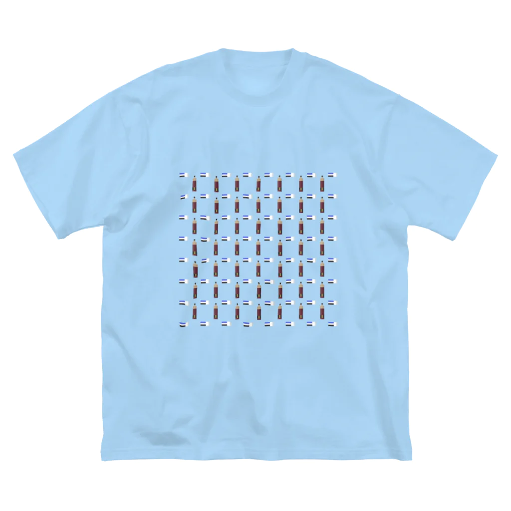 造形ストリームのピクセルパターン　鉛筆と消しゴム ビッグシルエットTシャツ
