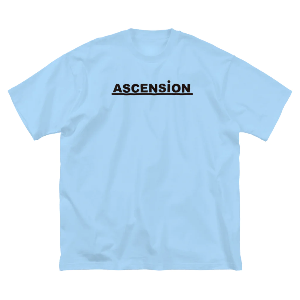 TシャツジャパンSUZURI店🇯🇵のアセンション（ASCENSION）黒文字 ビッグシルエットTシャツ