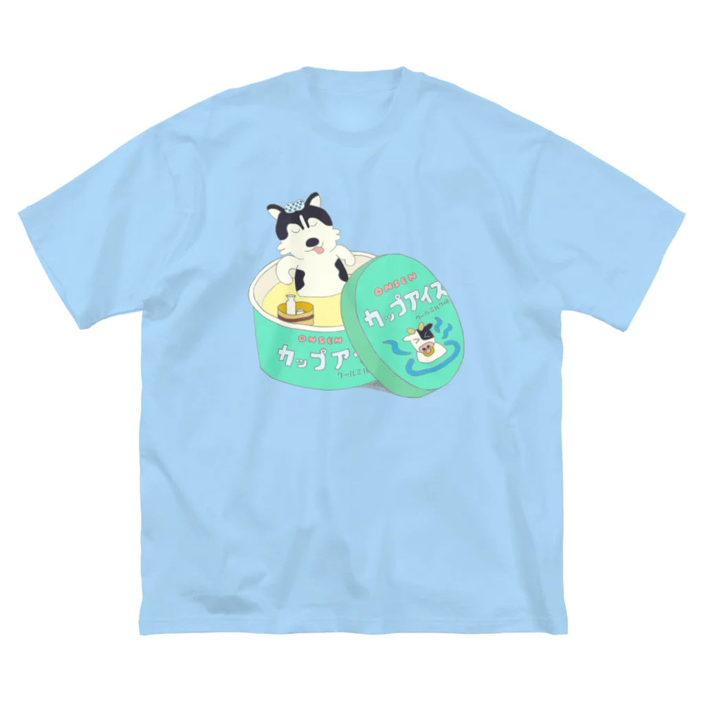 ねるくるのカップアイス温泉 ビッグシルエットTシャツ