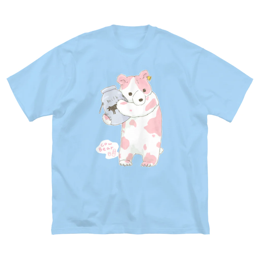 よふかしパーティーのうしくま［いちごオレ］ ビッグシルエットTシャツ