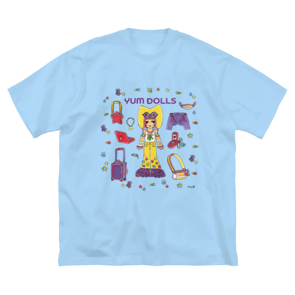 YUM DOLLSのYUM DOLLS 宇宙猫 ビッグシルエットTシャツ