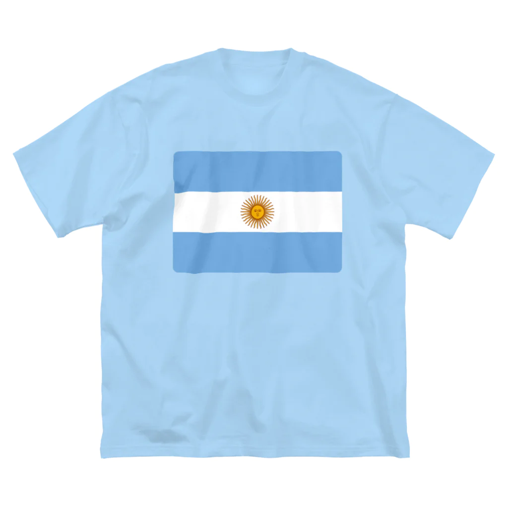 お絵かき屋さんのアルゼンチンの国旗 ビッグシルエットTシャツ