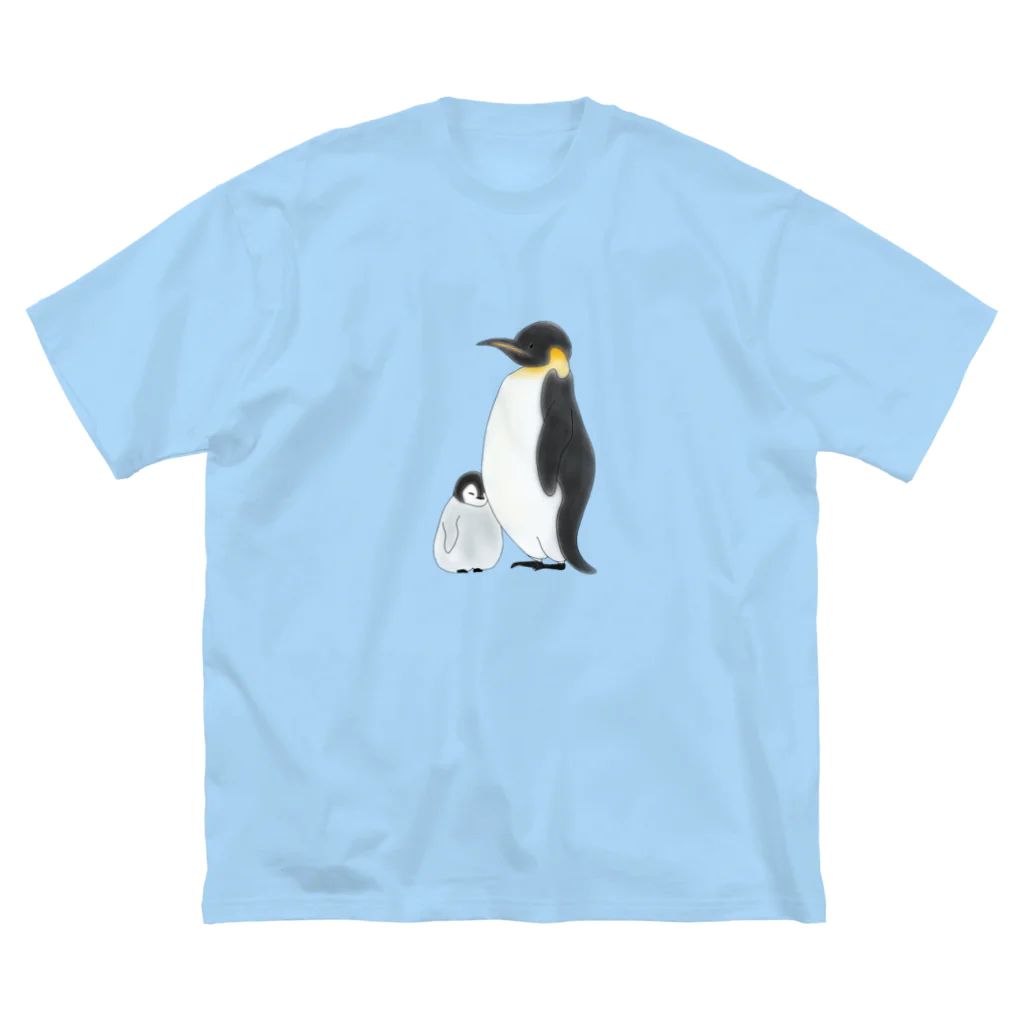 da_haruのペンギンの親子 ビッグシルエットTシャツ