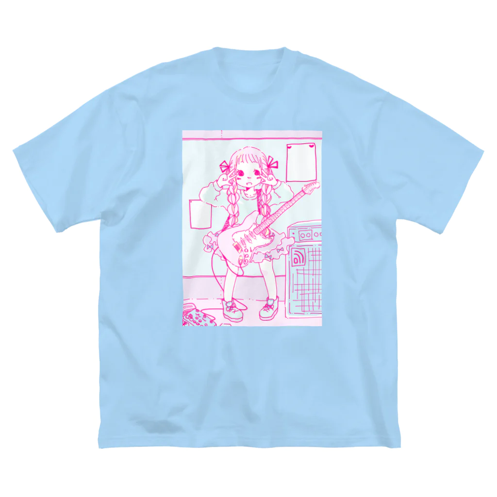 飴玉宝石箱のフェンダー少女 ビッグシルエットTシャツ