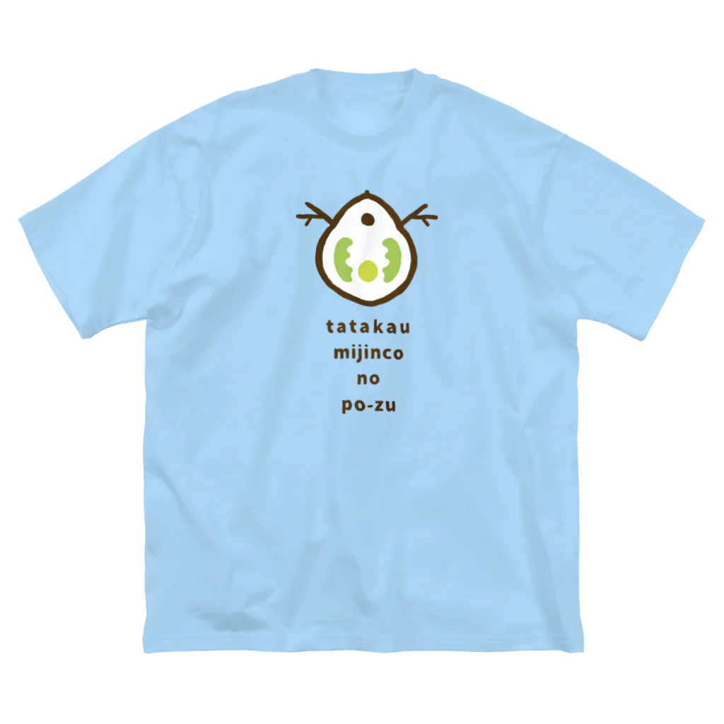 こねこめっとのたたかうミジンコのポーズ ビッグシルエットTシャツ