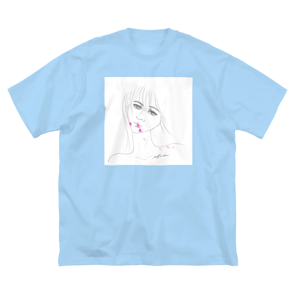 Sunshine_*のLipstick_blood ビッグシルエットTシャツ