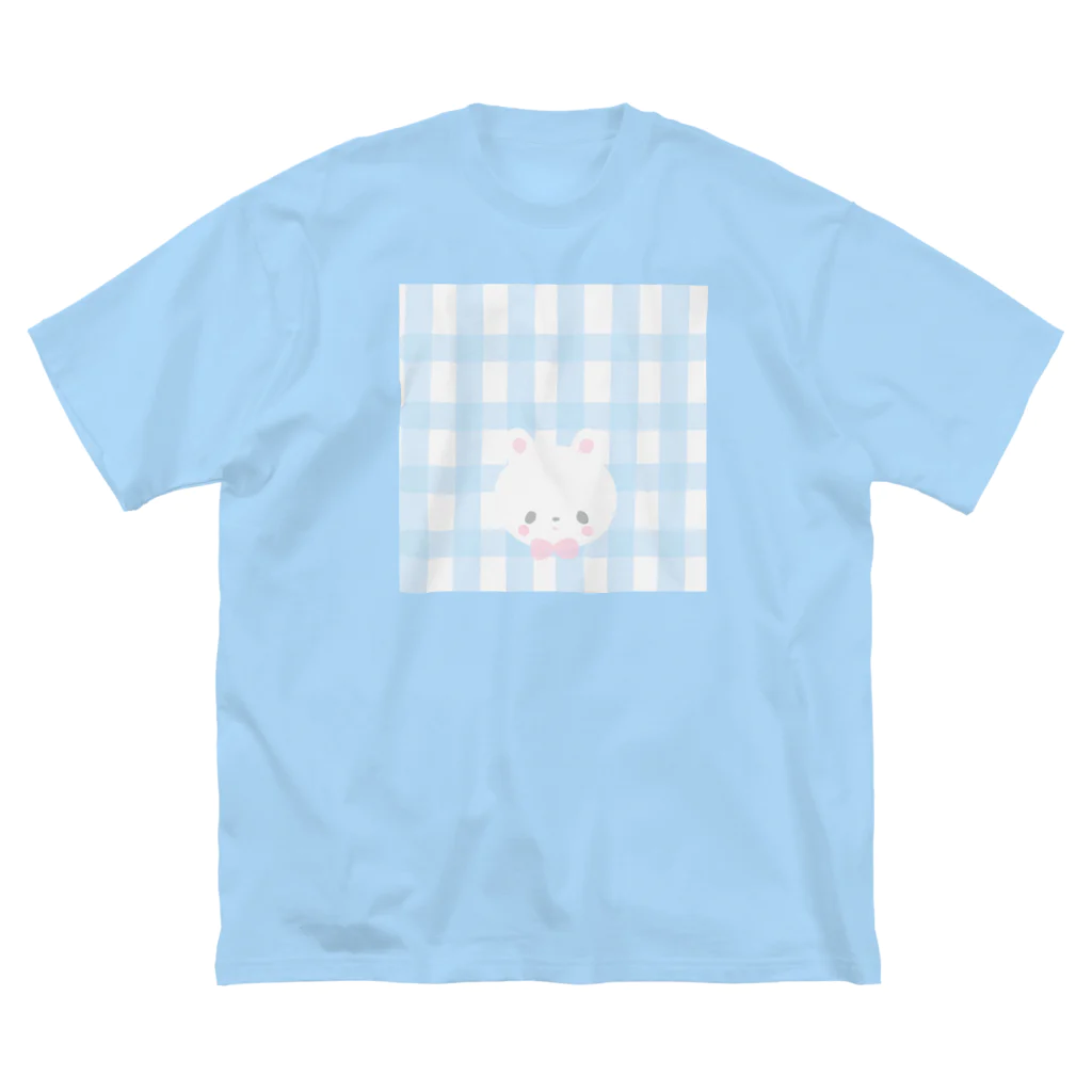 inomalのギンガムうさちゃん ビッグシルエットTシャツ