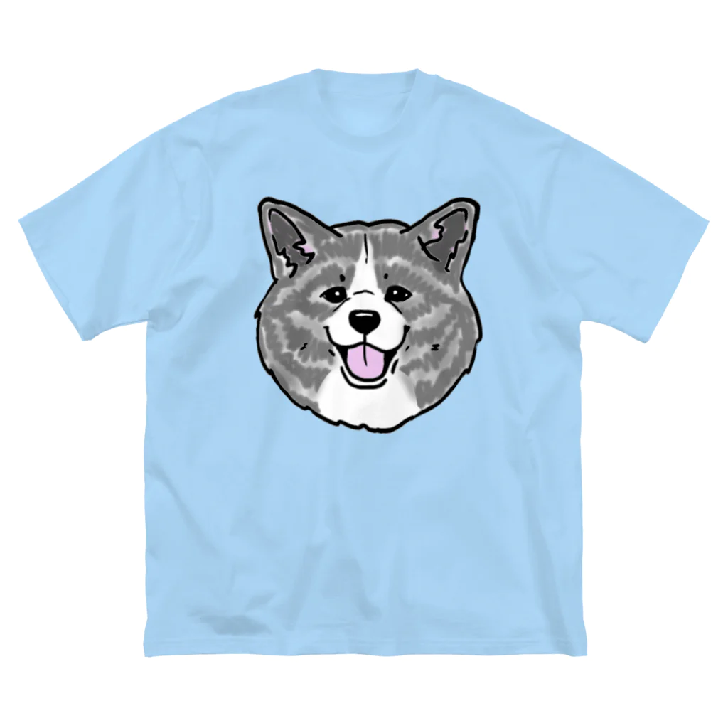 春風工房の秋田犬ハッピースマイル虎毛 ビッグシルエットTシャツ