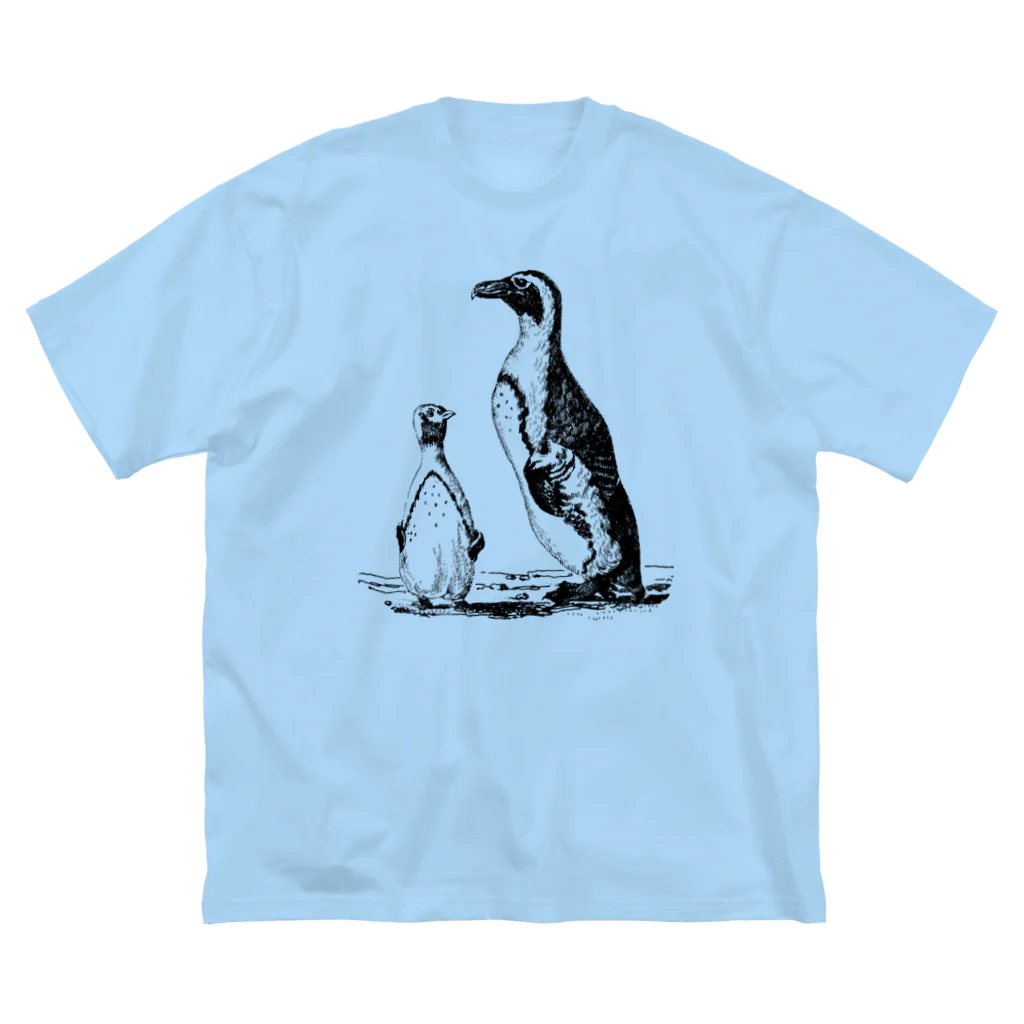 古書　天牛書店のペンギン＜アンティーク・プリント＞ ビッグシルエットTシャツ