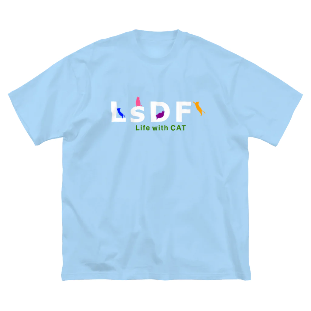 LsDF   -Lifestyle Design Factory-のチャリティー【Life with CAT】 ビッグシルエットTシャツ