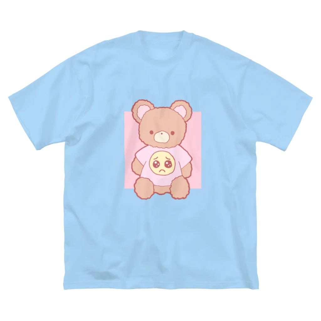 かわいいもののおみせ　いそぎんちゃくのぴえんTシャツくまさん ビッグシルエットTシャツ