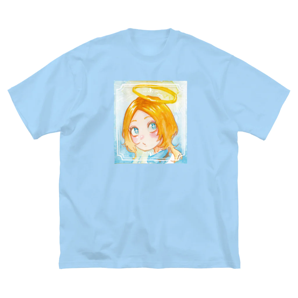 健康的うさぎのミニ天使Tシャツ ビッグシルエットTシャツ