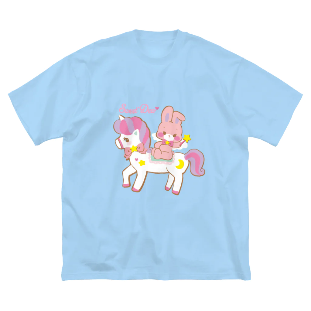 Sweet*Dewのユニコーン＆うさぎ Big T-Shirt