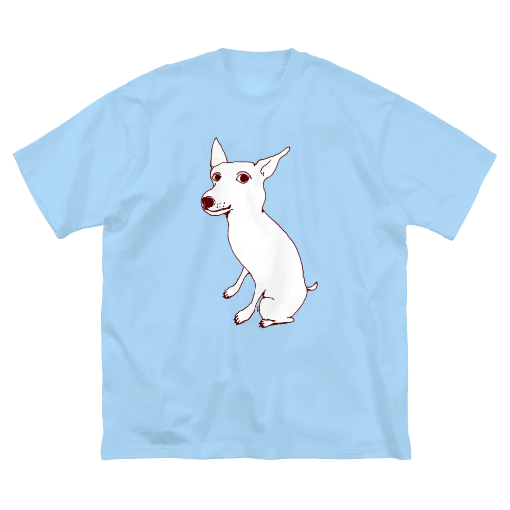 NIKORASU GOのミニピンデザイン「お座り中」（Tシャツ・パーカー・グッズ・ETC） ビッグシルエットTシャツ