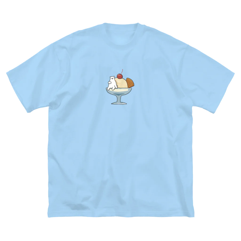 ホーリーモーリーギャラリーのバニラアイスが好きなしろくまくん ビッグシルエットTシャツ