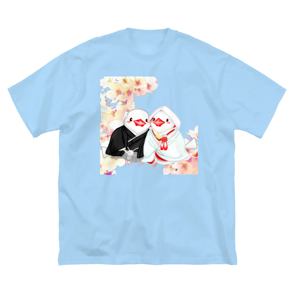 Lily bird（リリーバード）の和婚文鳥ず ビッグシルエットTシャツ