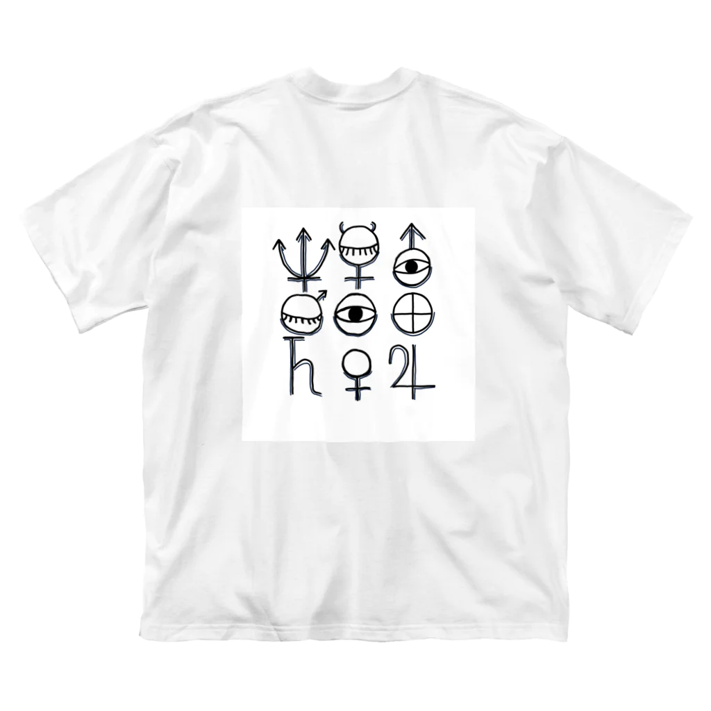 indigoingの惑星記号 ビッグシルエットTシャツ