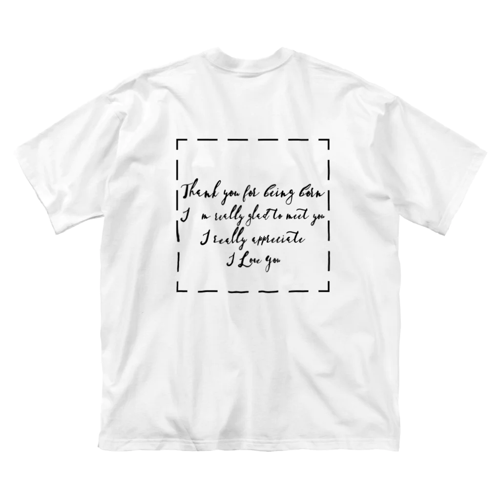 May you be happyの足跡 ビッグシルエットTシャツ