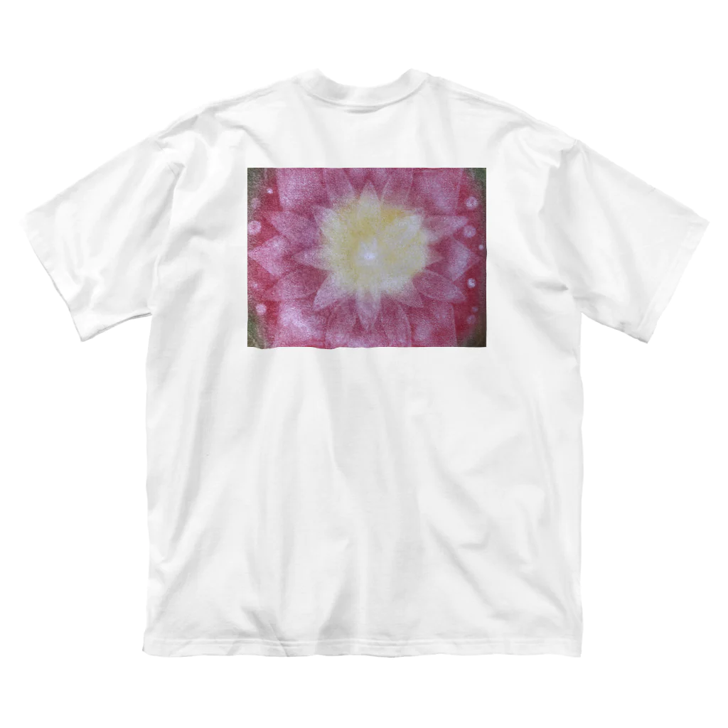 光のパステルアート　Hisaの光のパステルアート　光の花 ビッグシルエットTシャツ